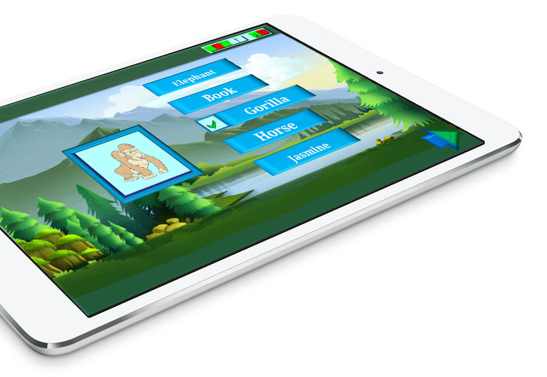 Promotional artwork featuring the Alma learning app on a tablet